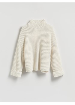 Reserved - Sweter z wełną - złamana biel ze sklepu Reserved w kategorii Swetry damskie - zdjęcie 187386036