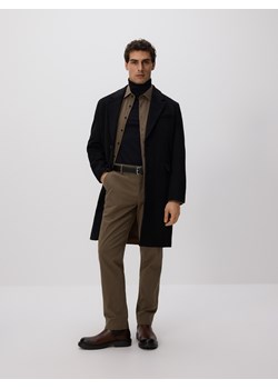 Reserved - Spodnie chino slim z regulacją w pasie - ciemnozielony ze sklepu Reserved w kategorii Spodnie męskie - zdjęcie 187386079