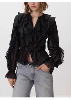 Reserved - Bluzka z lyocellem - czarny ze sklepu Reserved w kategorii Bluzki damskie - zdjęcie 187386108