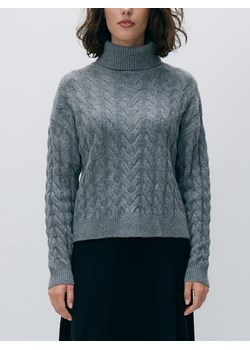 Reserved - Golf z ozdobnym splotem - szary ze sklepu Reserved w kategorii Swetry damskie - zdjęcie 187386155