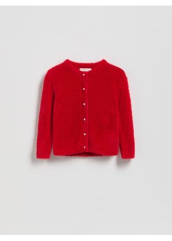 Reserved - Kardigan z ozdobnymi guzikami - czerwony ze sklepu Reserved w kategorii Swetry dziewczęce - zdjęcie 187386279