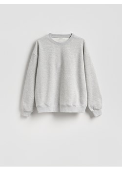 Reserved - Gładka bluza z bawełną - jasnoszary ze sklepu Reserved w kategorii Bluzy damskie - zdjęcie 187386287