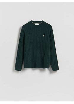 Reserved - Sweter ze świątecznym wzorem - ciemnozielony ze sklepu Reserved w kategorii Swetry męskie - zdjęcie 187386307