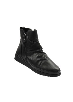 Botki damskie Nika Komfort 0630-8057-20, czarne ze sklepu ulubioneobuwie w kategorii Botki - zdjęcie 187386355