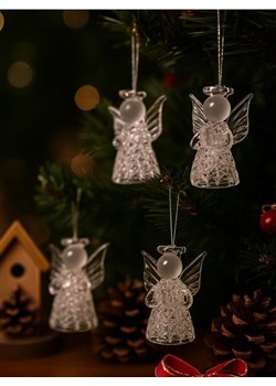 Sinsay - Dekoracje świąteczne w kształcie aniołków 4 pack - clear ze sklepu Sinsay w kategorii Dekoracje bożonarodzeniowe - zdjęcie 187386878