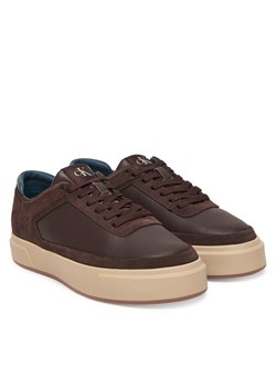 Calvin Klein Sneakersy Basket Cupsole Laceup Lth-Nu YM0YM01354 Brązowy ze sklepu MODIVO w kategorii Buty sportowe męskie - zdjęcie 187388457