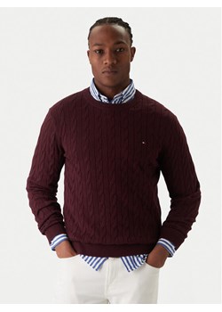 Tommy Hilfiger Sweter MW0MW33132 Bordowy Regular Fit ze sklepu MODIVO w kategorii Swetry męskie - zdjęcie 187388467