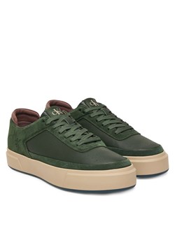 Calvin Klein Sneakersy Basket Cupsole Laceup Lth-Nu YM0YM01354 Zielony ze sklepu MODIVO w kategorii Buty sportowe męskie - zdjęcie 187388499