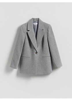Reserved - Marynarka z wełną - jasnoszary ze sklepu Reserved w kategorii Marynarki damskie - zdjęcie 187388769