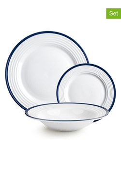Ibili 12-częściowy zestaw talerzy &quot;Provance&quot; w kolorze biało-niebieskim ze sklepu Limango Polska w kategorii Naczynia - zdjęcie 187388895