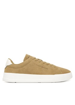 Tommy Hilfiger Sneakersy Th Court Core Suede FM0FM05716 Brązowy ze sklepu MODIVO w kategorii Buty sportowe męskie - zdjęcie 187389578