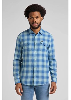 LEE CLEAN REG WESTERN MĘSKA KOSZULA W KRATĘ DŁUGI RĘKAW LOGO MINT BLUE L66ROAUD 112145391 ze sklepu YouNeedit.pl w kategorii Koszule męskie - zdjęcie 187390086