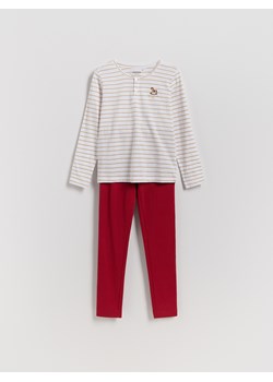 Reserved - Świąteczna piżama z bawełny - czerwony ze sklepu Reserved w kategorii Piżamy dziecięce - zdjęcie 187390449