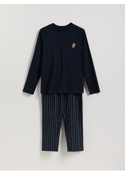 Reserved - Piżama ze świątecznym motywem - granatowy ze sklepu Reserved w kategorii Piżamy męskie - zdjęcie 187390508