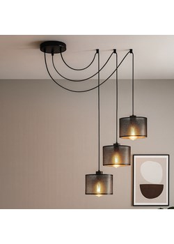 Czarna lampa wisząca pająk 3 ramienna WAIKIKI W3 AŻUR ze sklepu Lysne w kategorii Lampy wiszące - zdjęcie 187390629