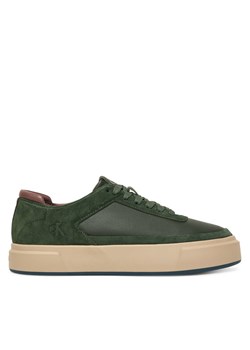 Sneakersy Calvin Klein Basket Cupsole Laceup Lth-Nu YM0YM01354 Zielony ze sklepu eobuwie.pl w kategorii Buty sportowe męskie - zdjęcie 187390876