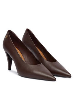 Czółenka Tommy Hilfiger Th Smooth Leather Pump FW0FW08960 Brązowy ze sklepu eobuwie.pl w kategorii Czółenka - zdjęcie 187390877