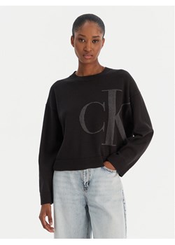 Calvin Klein Jeans Sweter Smooth LV047E304G Czarny Regular Fit ze sklepu MODIVO w kategorii Swetry damskie - zdjęcie 187391187