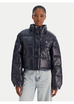 Calvin Klein Jeans Kurtka zimowa Shine Crop LV047D504G Granatowy Regular Fit ze sklepu MODIVO w kategorii Kurtki damskie - zdjęcie 187391196