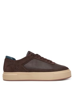 Calvin Klein Sneakersy Basket Cupsole Laceup Lth-Nu YM0YM01354 Brązowy ze sklepu MODIVO w kategorii Buty sportowe męskie - zdjęcie 187391248
