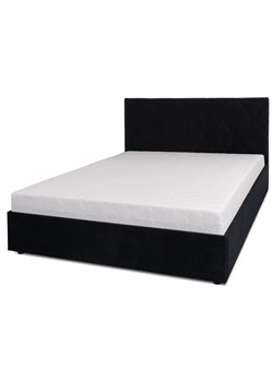 Czarne łóżko tapicerowane z pikowanym zagłówkiem 160x200 C2-P39 ze sklepu Edinos.pl w kategorii Łóżka i materace - zdjęcie 187392196