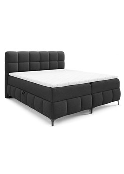 Czarne łóżko kontynentalne z pojemnikiem 5 rozmiarów M5-G33 ze sklepu Edinos.pl w kategorii Łóżka i materace - zdjęcie 187392247