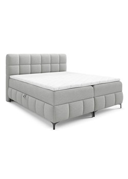 Jasnoszare pikowane łóżko kontynentalne 5 rozmiarów K5-Z48 ze sklepu Edinos.pl w kategorii Łóżka i materace - zdjęcie 187392259