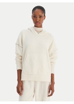 Calvin Klein Underwear Bluza LV00QS7568 Écru Regular Fit ze sklepu MODIVO w kategorii Bluzy damskie - zdjęcie 187393058