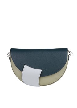 zielona torebka dmaska  skórzana na ramię Moon ze sklepu Słoń Torbalski w kategorii Listonoszki - zdjęcie 187393526