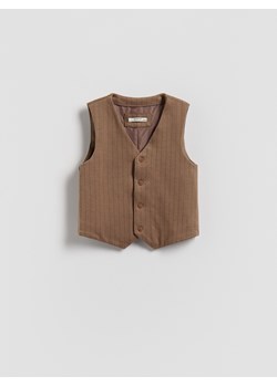 Reserved - Dzianinowa kamizelka - brązowy ze sklepu Reserved w kategorii Kamizelki chłopięce - zdjęcie 187393648