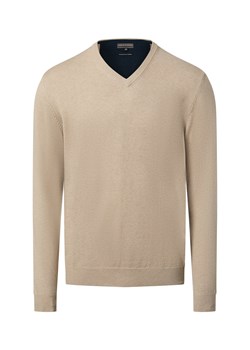 Finshley & Harding Sweter z dodatkiem kaszmiru Mężczyźni Bawełna kitt marmurkowy ze sklepu vangraaf w kategorii Swetry męskie - zdjęcie 187393666