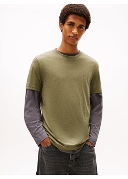 Tommy Jeans Koszulka męska Mężczyźni Bawełna khaki jednolity ze sklepu vangraaf w kategorii T-shirty męskie - zdjęcie 187393686