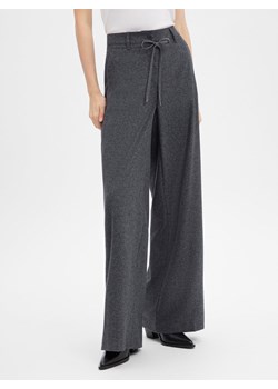 Cambio Damskie spodnie flanelowe z zawartością wełny - Adrienne Kobiety antracytowy marmurkowy ze sklepu vangraaf w kategorii Spodnie damskie - zdjęcie 187393697