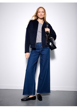 Mohito - Kurtka z wełną - granatowy ze sklepu Mohito w kategorii Kurtki damskie - zdjęcie 187394499