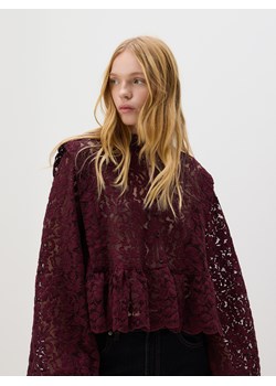 Reserved - Koszula ze strukturalnej tkaniny - bordowy ze sklepu Reserved w kategorii Koszule damskie - zdjęcie 187394668