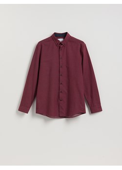 Reserved - Bawełniana koszula regular fit - bordowy ze sklepu Reserved w kategorii Koszule męskie - zdjęcie 187394715
