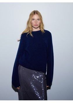 Reserved - Sweter z wełną - granatowy ze sklepu Reserved w kategorii Swetry damskie - zdjęcie 187394786