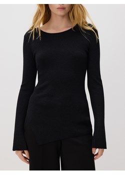Reserved - Sweter z asymetrycznym dołem - czarny ze sklepu Reserved w kategorii Swetry damskie - zdjęcie 187394848