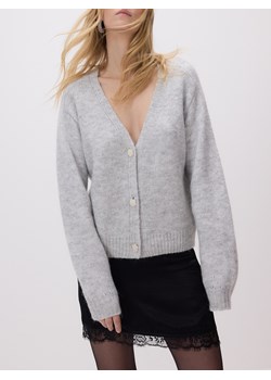 Reserved - Kardigan z dekoracyjnymi guzikami - jasnoszary ze sklepu Reserved w kategorii Swetry damskie - zdjęcie 187394855