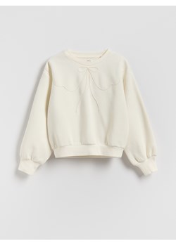 Reserved - Bluza z kokardą - złamana biel ze sklepu Reserved w kategorii Bluzy dziewczęce - zdjęcie 187394978