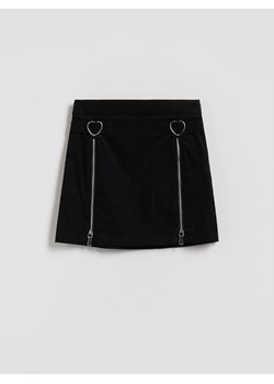 Reserved - Spódnica z zamkami - czarny ze sklepu Reserved w kategorii Spódnice dziewczęce - zdjęcie 187395025