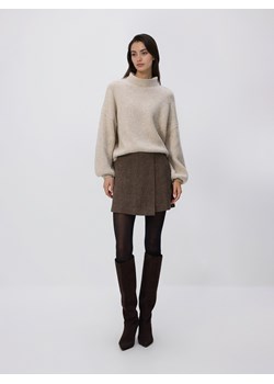 Reserved - Sweter z bufiastymi rękawami - beżowy ze sklepu Reserved w kategorii Swetry damskie - zdjęcie 187395035