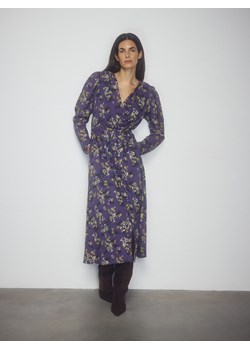 Reserved - Sukienka midi w kwiaty - wielobarwny ze sklepu Reserved w kategorii Sukienki - zdjęcie 187395185