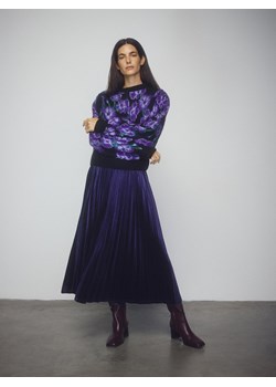 Reserved - Plisowana spódnica midi - granatowy ze sklepu Reserved w kategorii Spódnice - zdjęcie 187395198