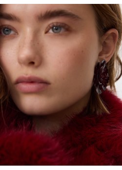 Reserved - Kolczyki w kształcie kwiatów - bordowy ze sklepu Reserved w kategorii Kolczyki - zdjęcie 187395205