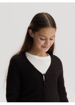 Reserved - Dzianinowy kardigan - brązowy ze sklepu Reserved w kategorii Swetry dziewczęce - zdjęcie 187395669