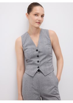 Reserved - Kamizelka w jodełkę - ciemnoszary ze sklepu Reserved w kategorii Kamizelki damskie - zdjęcie 187395695