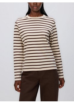 Reserved - Longsleeve z merceryzowanej bawełny - brązowy ze sklepu Reserved w kategorii Bluzki damskie - zdjęcie 187395796