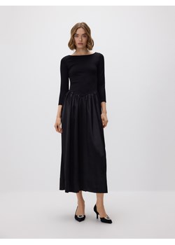 Reserved - Sukienka z ozdobnym dołem - czarny ze sklepu Reserved w kategorii Sukienki - zdjęcie 187395869