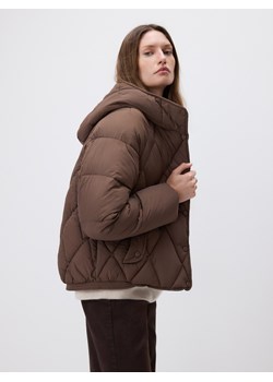 Reserved - Pikowana kurtka z kapturem - ciemnobrązowy ze sklepu Reserved w kategorii Kurtki damskie - zdjęcie 187395957